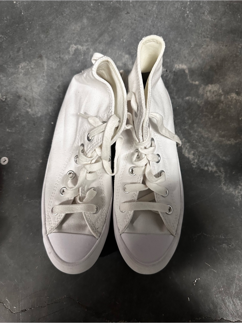 White Converse High-Top Canvas Sneakers